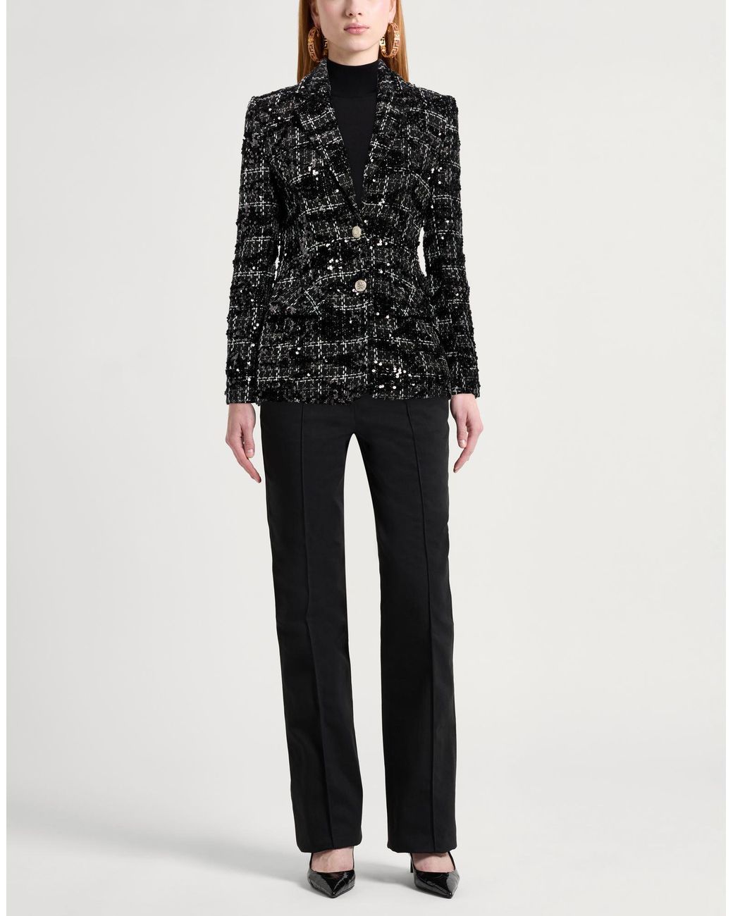 Carla G Black Blazer Polyester