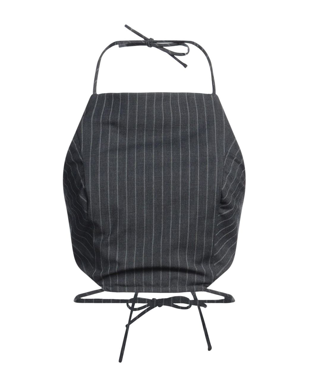 Ganni Gray Top Recycled Polyester, Viscose, Elastane