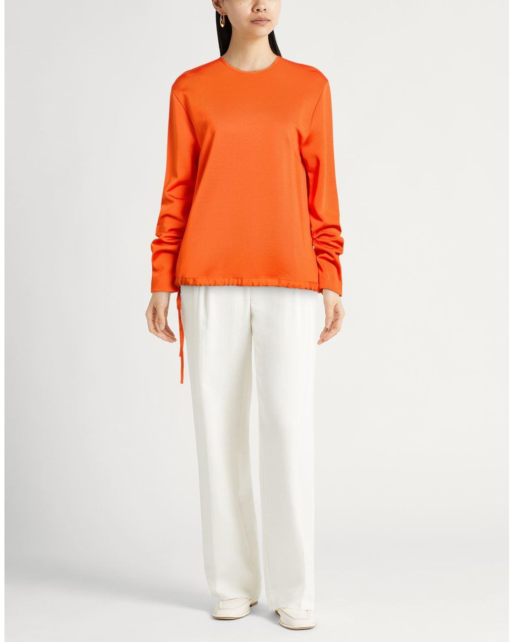 Jil Sander Orange Top Viscose, Virgin Wool, Polyamide, Elastane