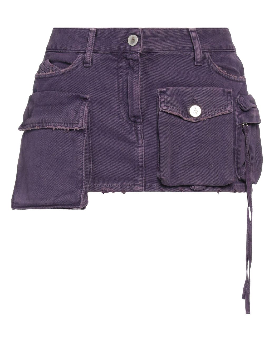 The Attico Purple Denim Skirt
