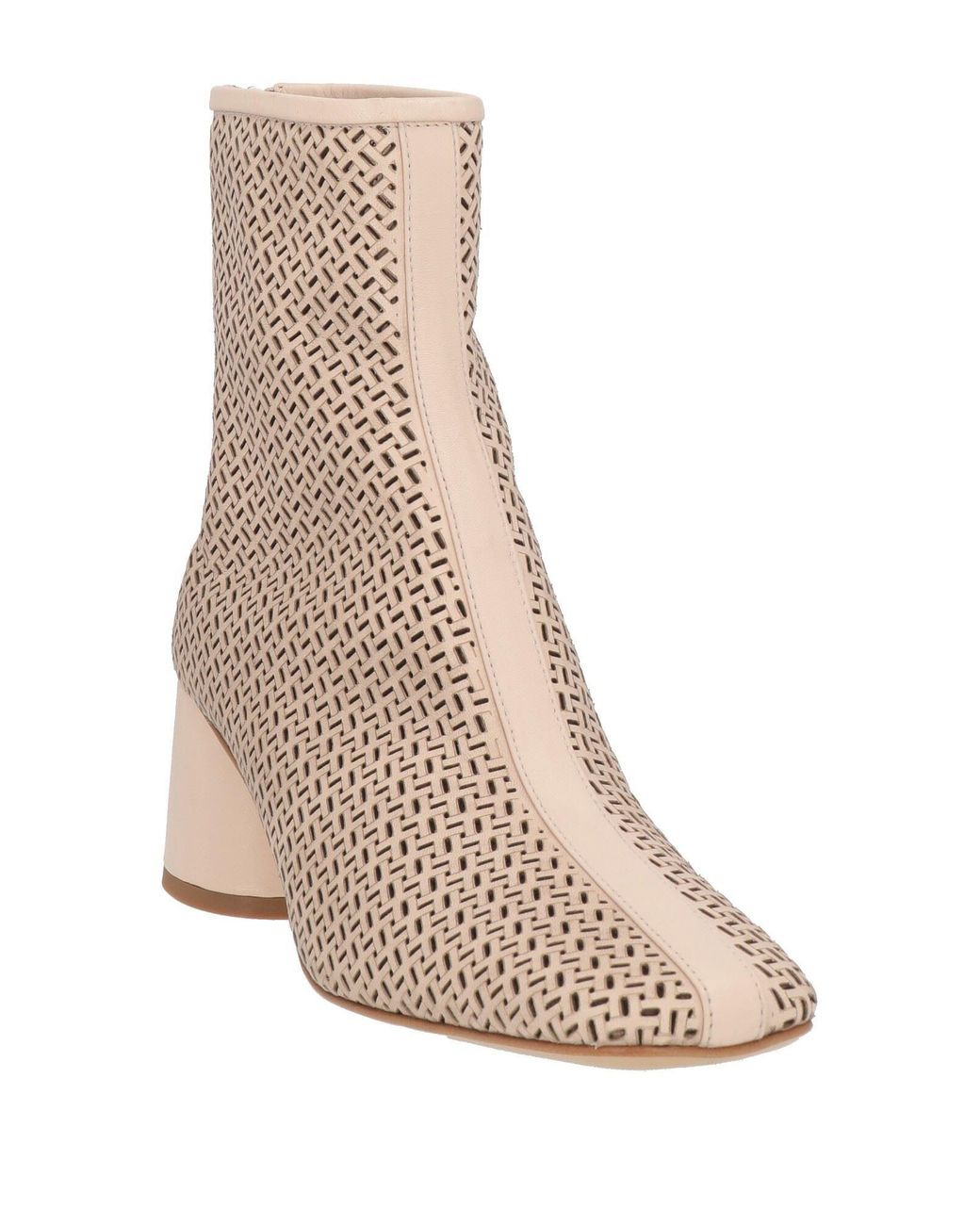 Halmanera Natural Ankle Boots Kidskin