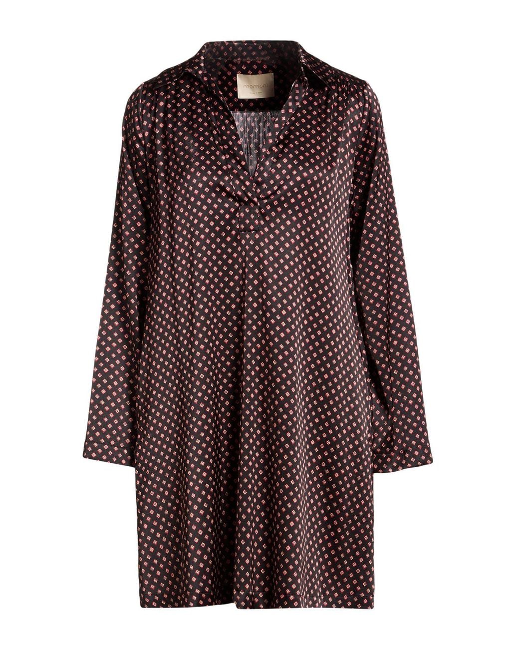 Momoní Brown Mini Dress Silk, Elastane