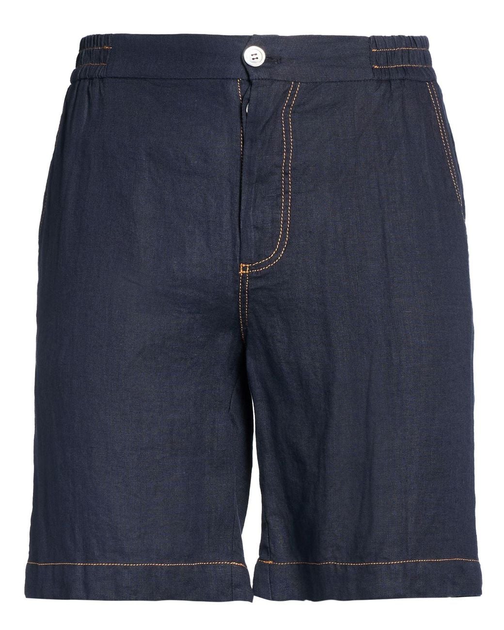 Alpha Studio Blue Shorts & Bermuda Shorts Linen for men