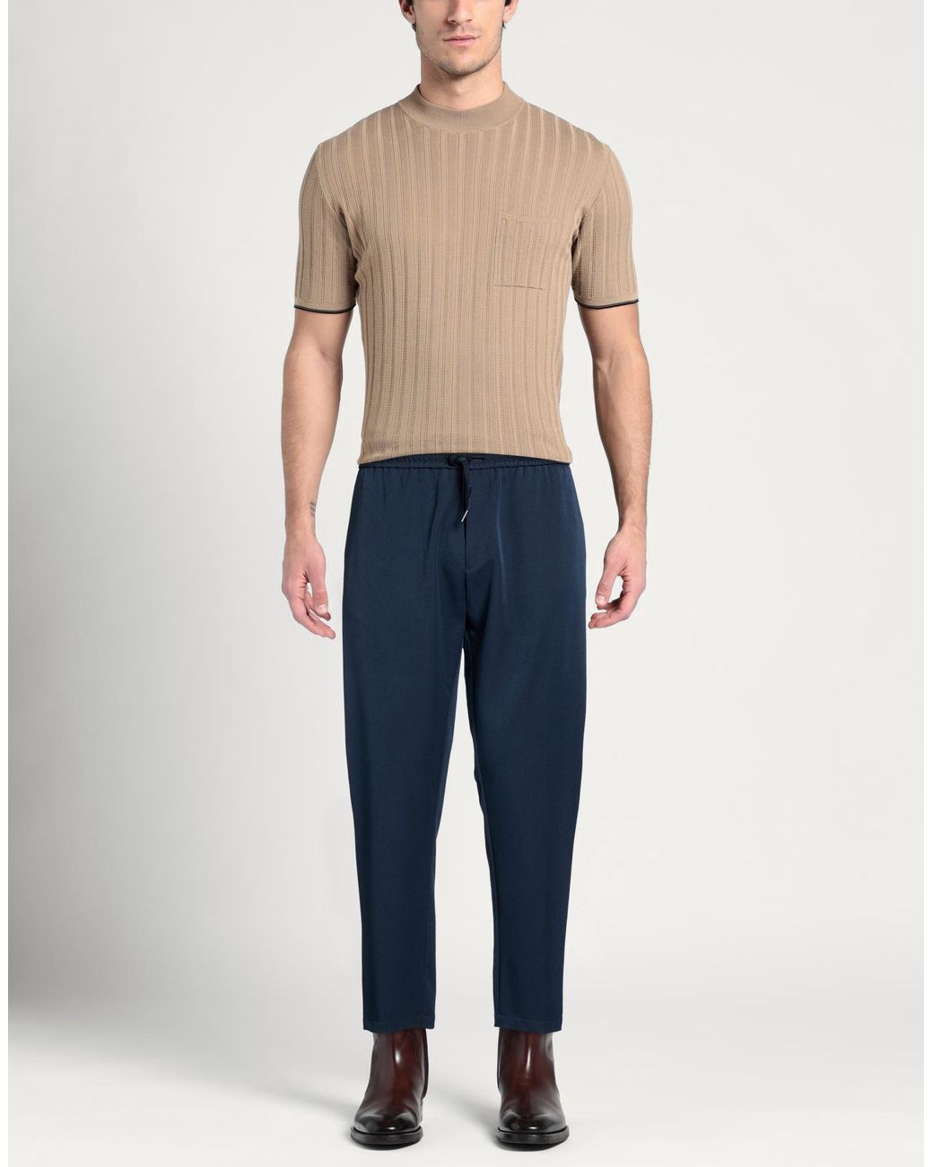 OVER/D Blue Midnight Pants Polyester, Viscose, Elastane for men