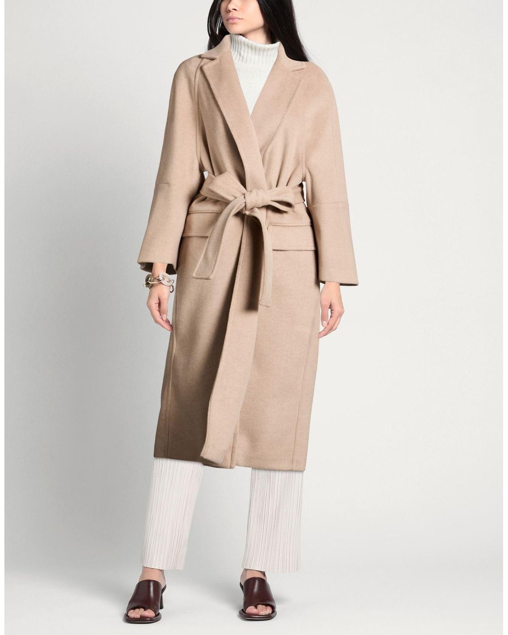 RUE DU BAC Natural Coat Polyester, Viscose