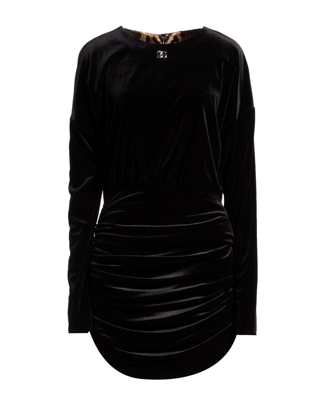 Dolce & Gabbana Black Mini Dress Polyester, Rubber