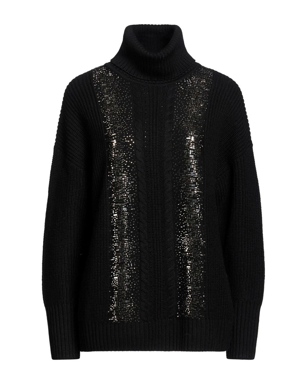Max Mara Black Turtleneck Virgin Wool
