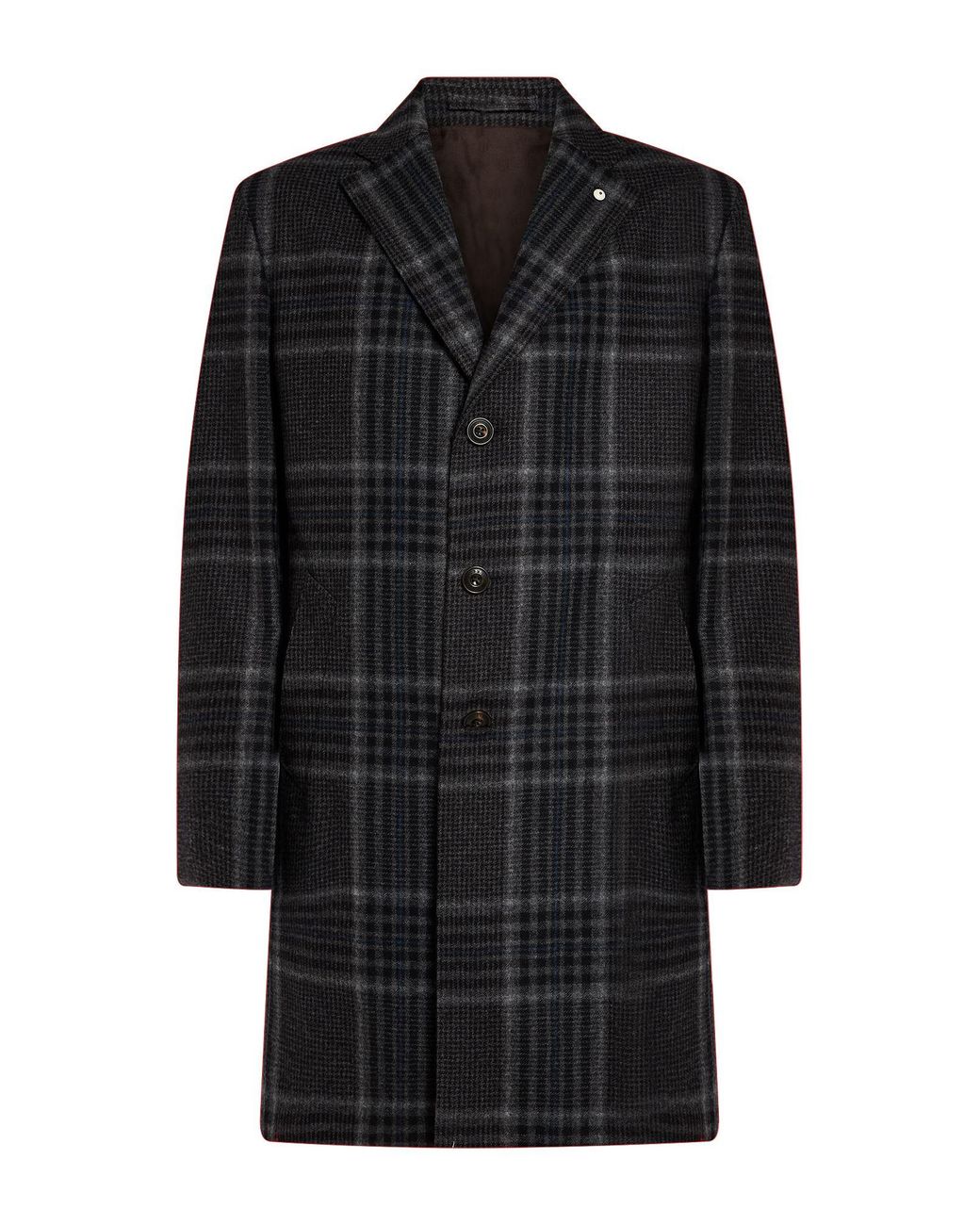 L.b.m. 1911 Black Coat Virgin Wool for men