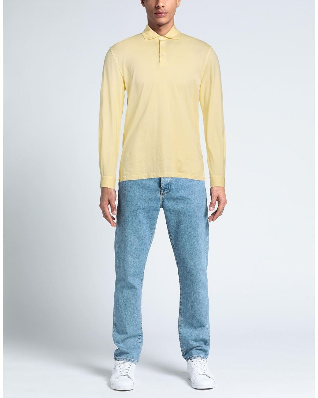 FILIPPO DE LAURENTIIS Yellow Polo Shirt for men