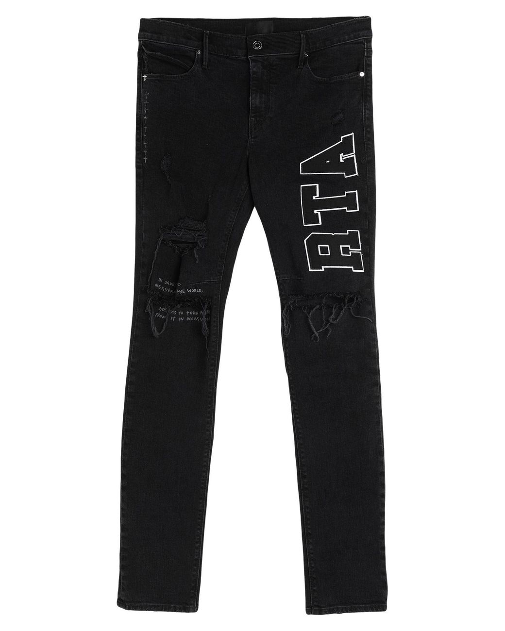 RTA Denim Trousers in Black for Men | Lyst