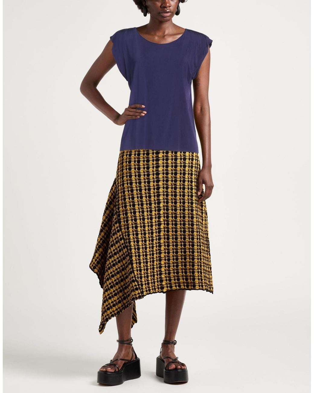 La Petite Robe Di Chiara Boni Blue Top Viscose, Elastane