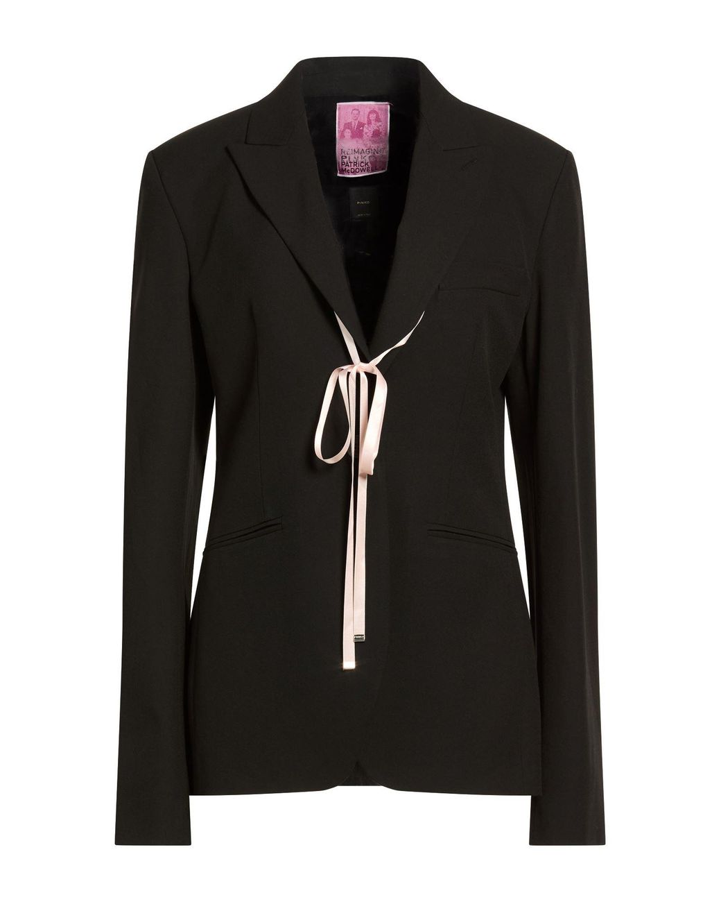 Pinko Black Blazer Polyester, Viscose, Elastane