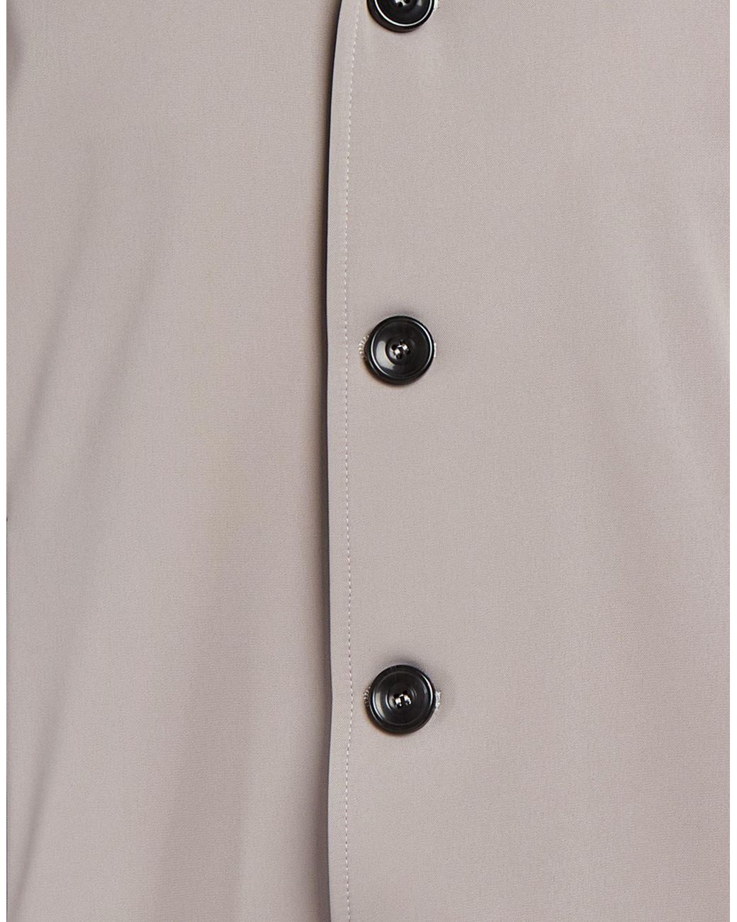 OVER/D Gray Overcoat & Trench Coat Polyester, Elastane for men