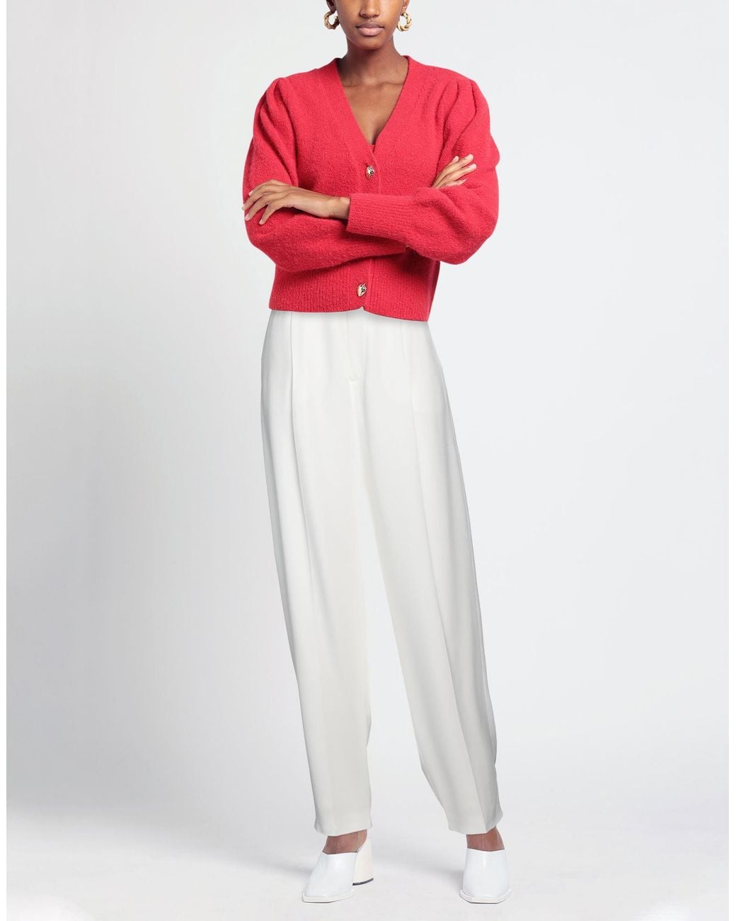 Marni White Pants Viscose, Elastane