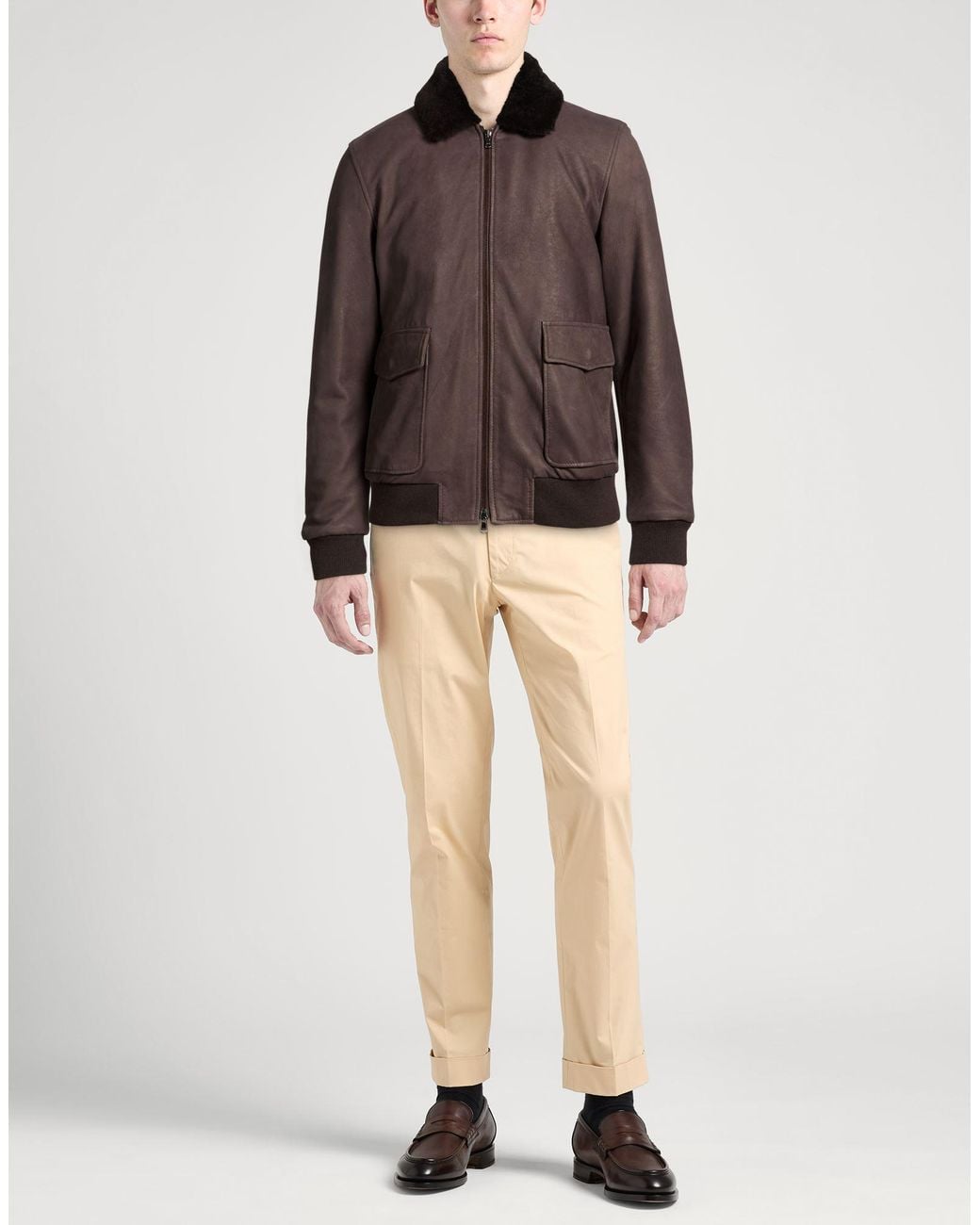 Barba Napoli Brown Shearling & Teddy for men