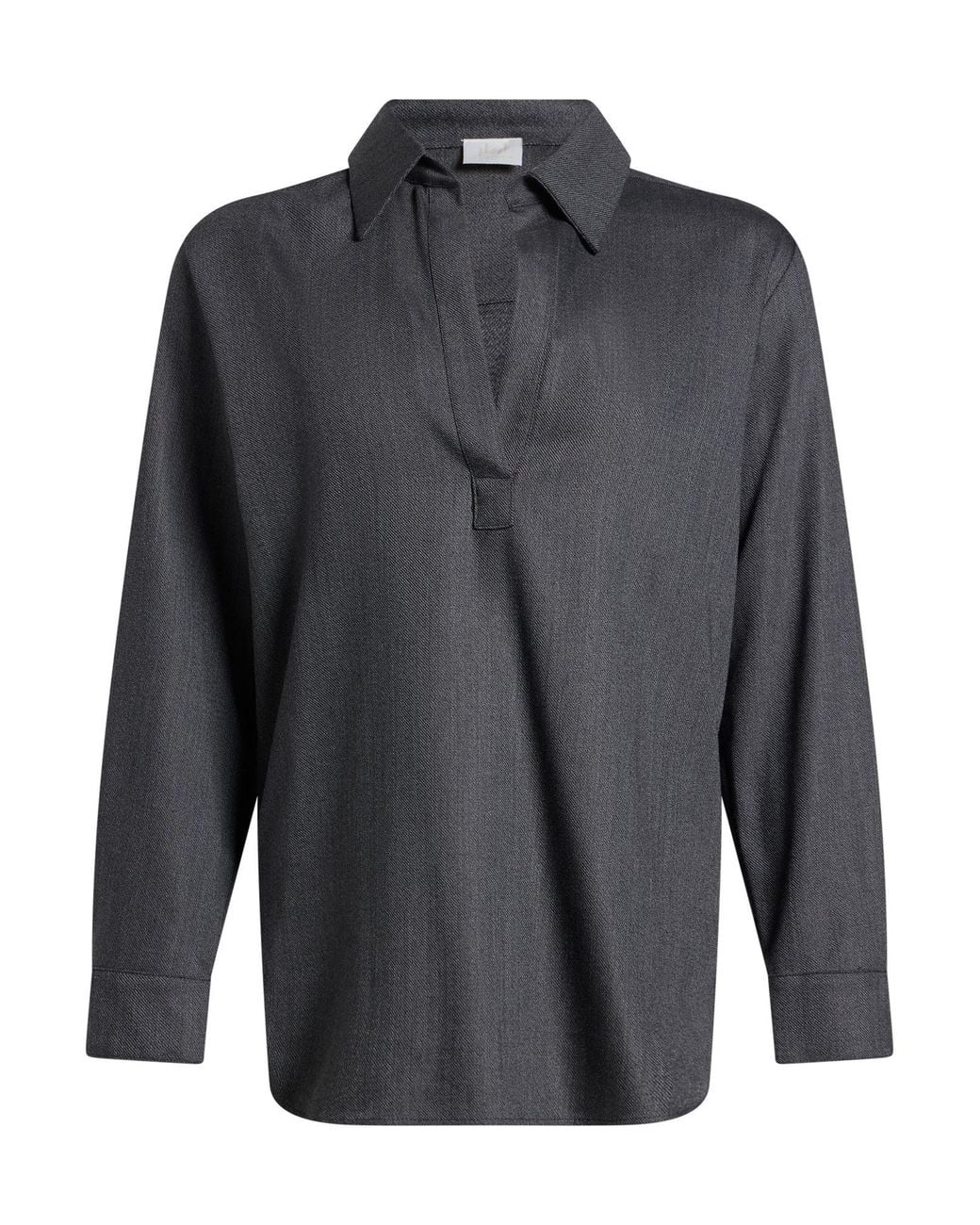 Marella Gray Monochrome Top Virgin Wool, Polyester, Viscose
