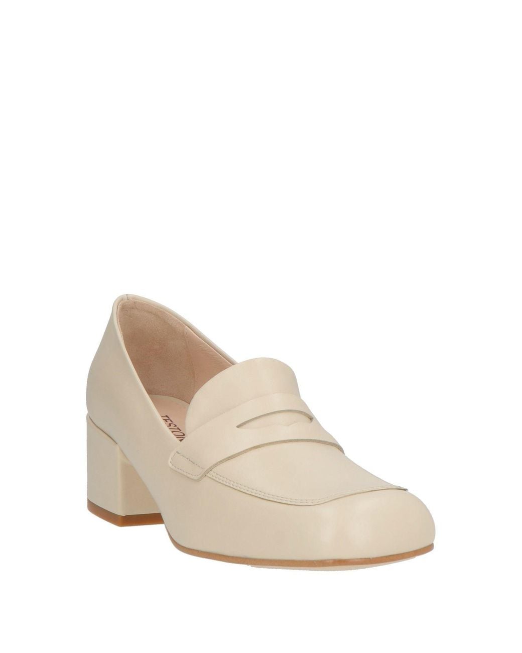 Testoni Natural Cream Loafers Calfskin
