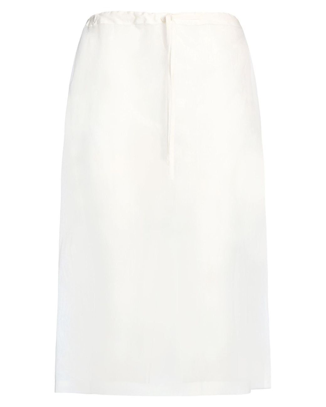 Liviana Conti White Midi Skirt Polyester