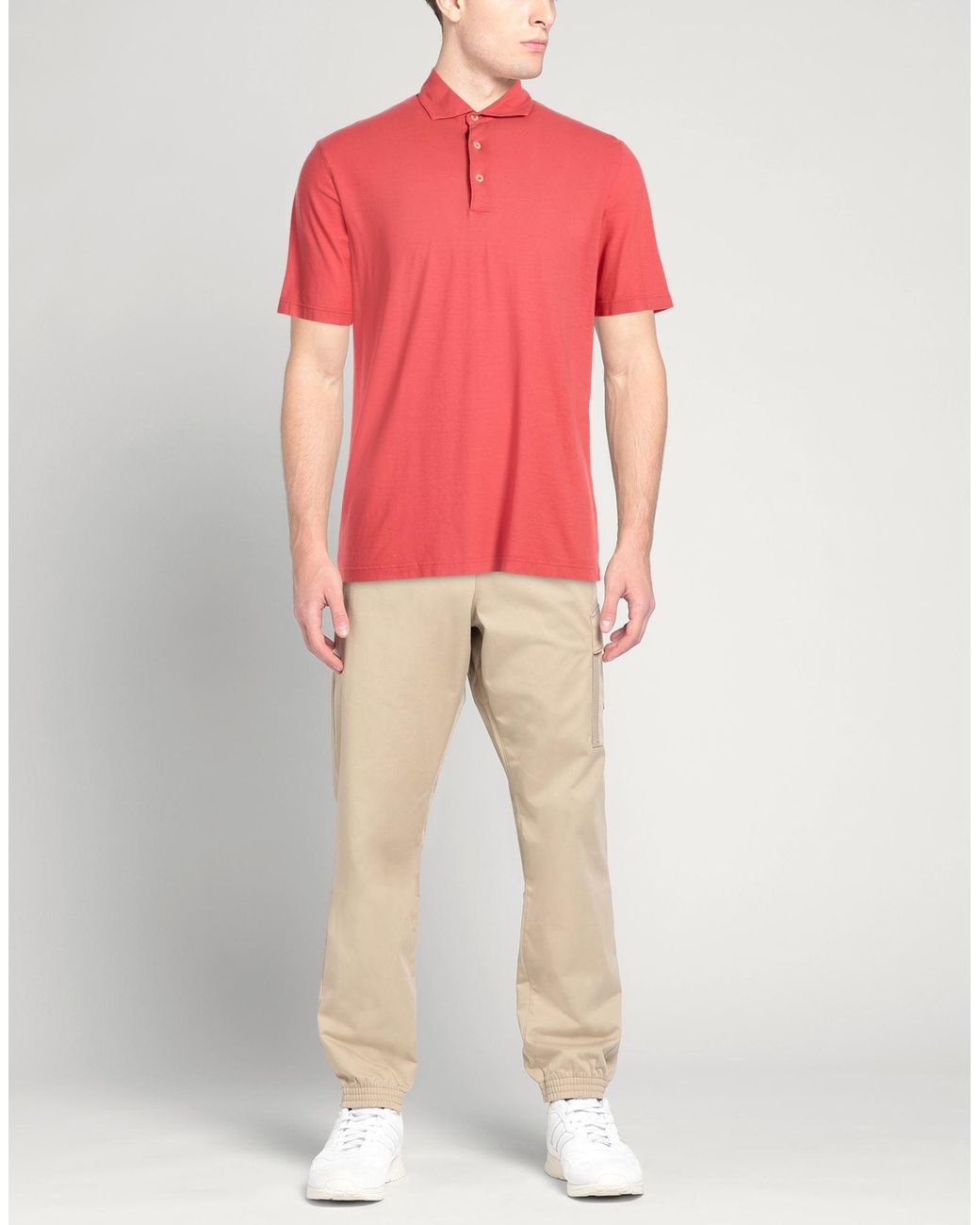 FILIPPO DE LAURENTIIS Red Polo Shirt for men