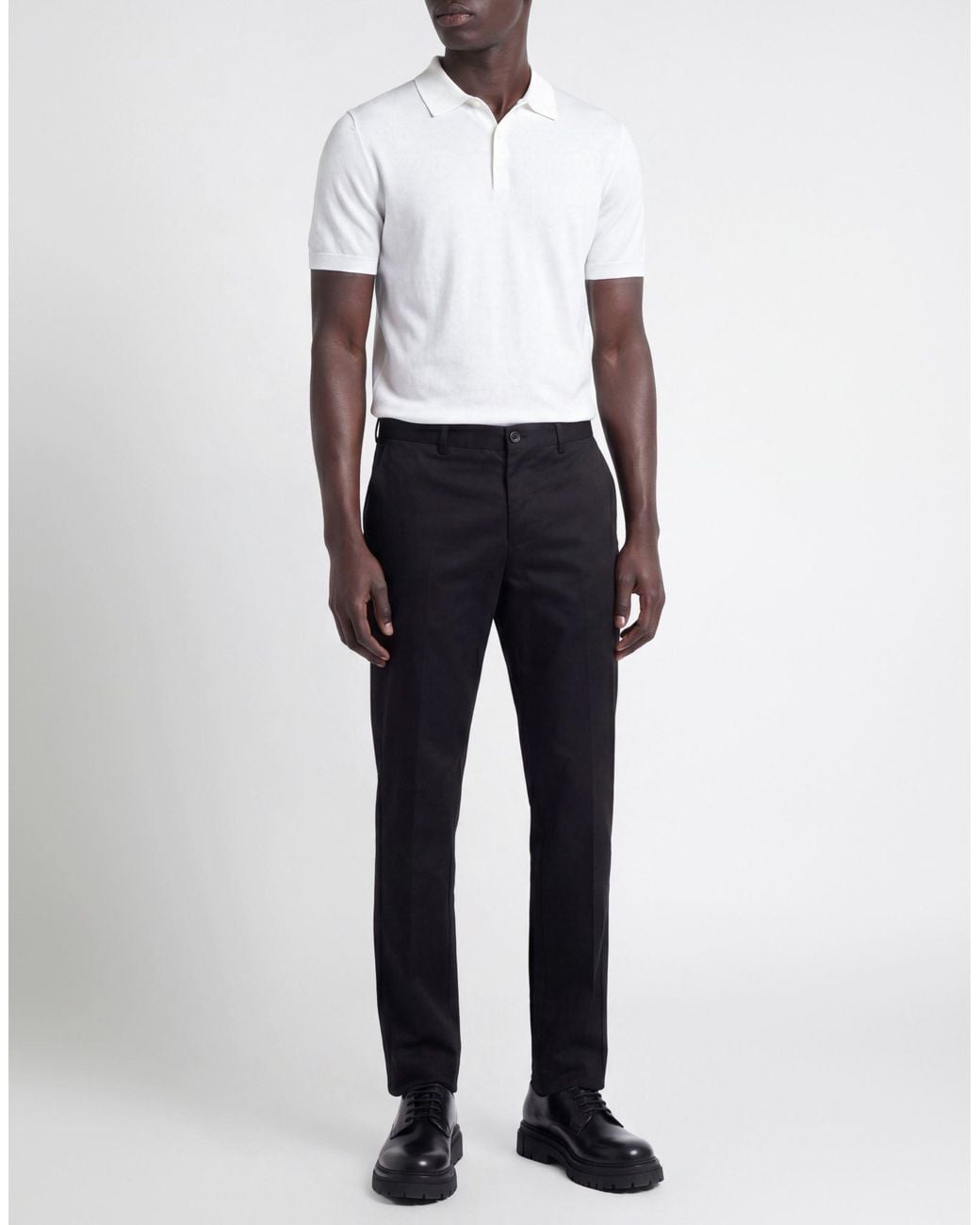 Berry & Brian Blue Pants Cotton, Elastane for men