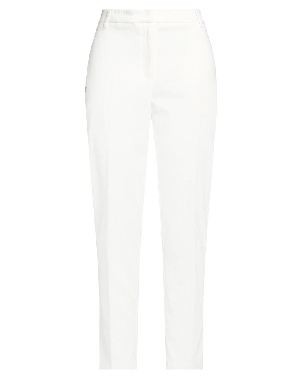 Manila Grace White Cream Pants Polyester, Polyamide, Elastane