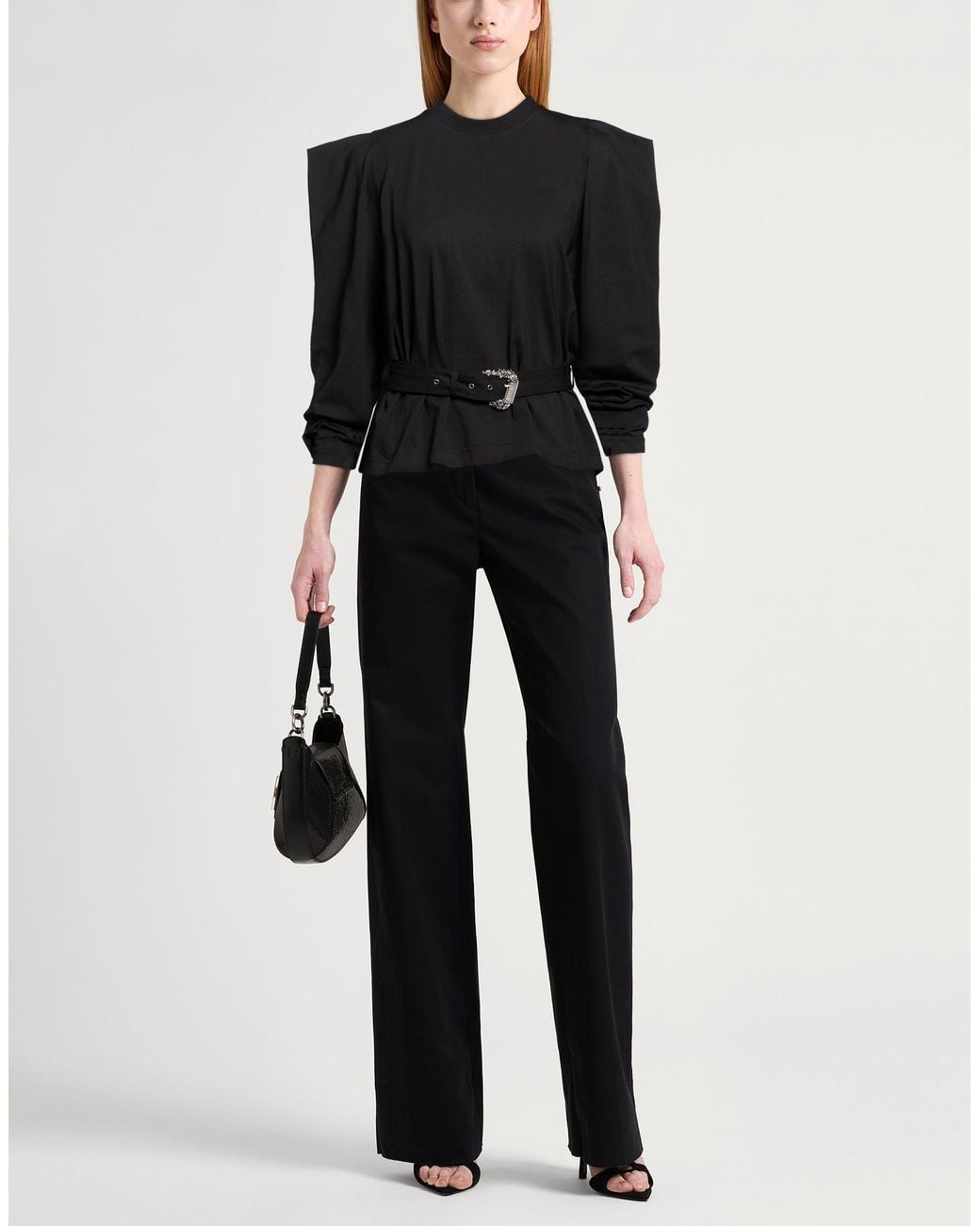Versace Jeans Couture Black Top Cotton, Elastane