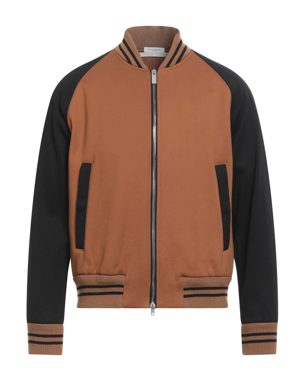 Paolo Pecora Brown Jacket Polyamide, Cotton, Virgin Wool for men