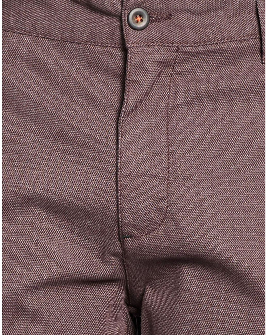 Berna Purple Pants Cotton, Polyester, Elastane for men
