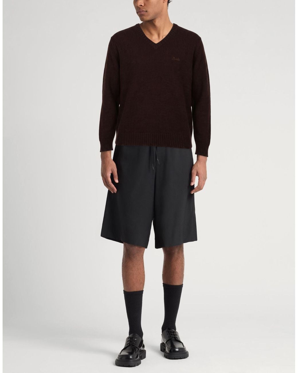 Bode Brown Dark Sweater Lambswool, Cashmere for men
