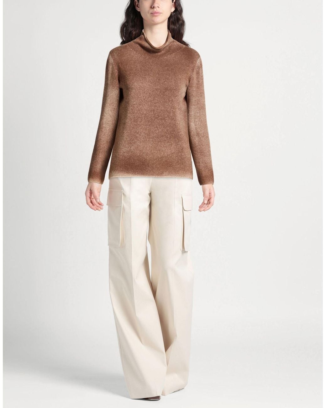 La Fileria Brown Turtleneck Cashmere