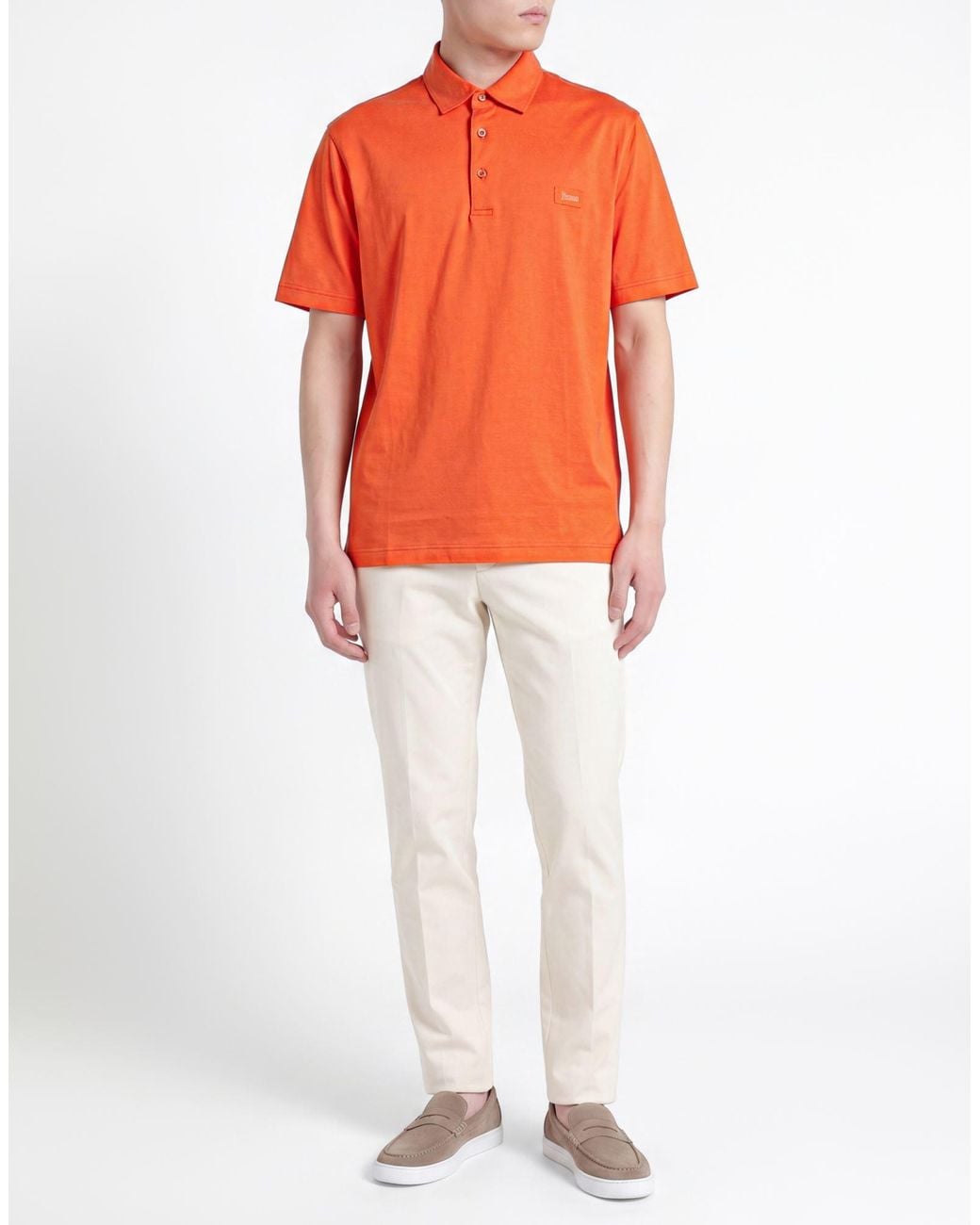 Polo Herno pour homme en coloris Orange