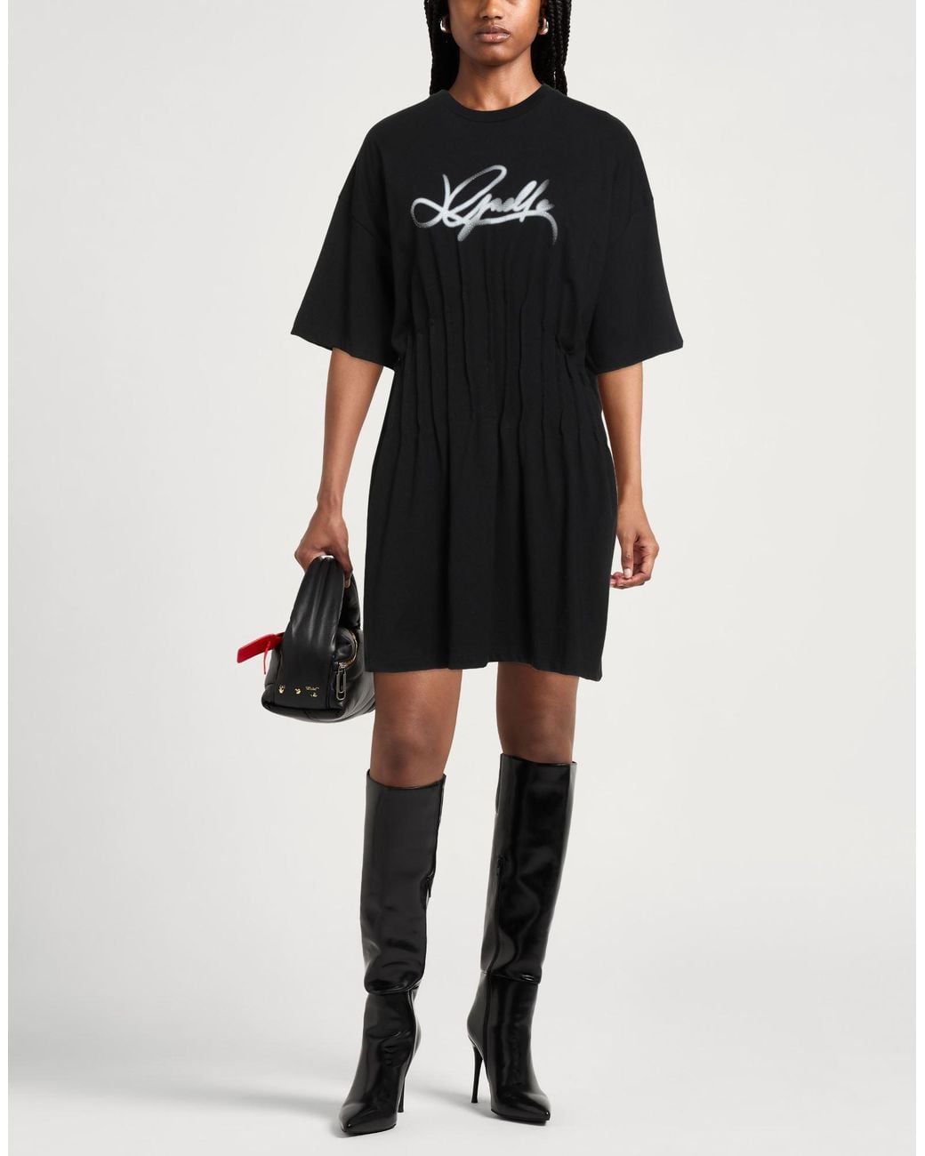 Gaelle Paris Black Mini Dress Cotton