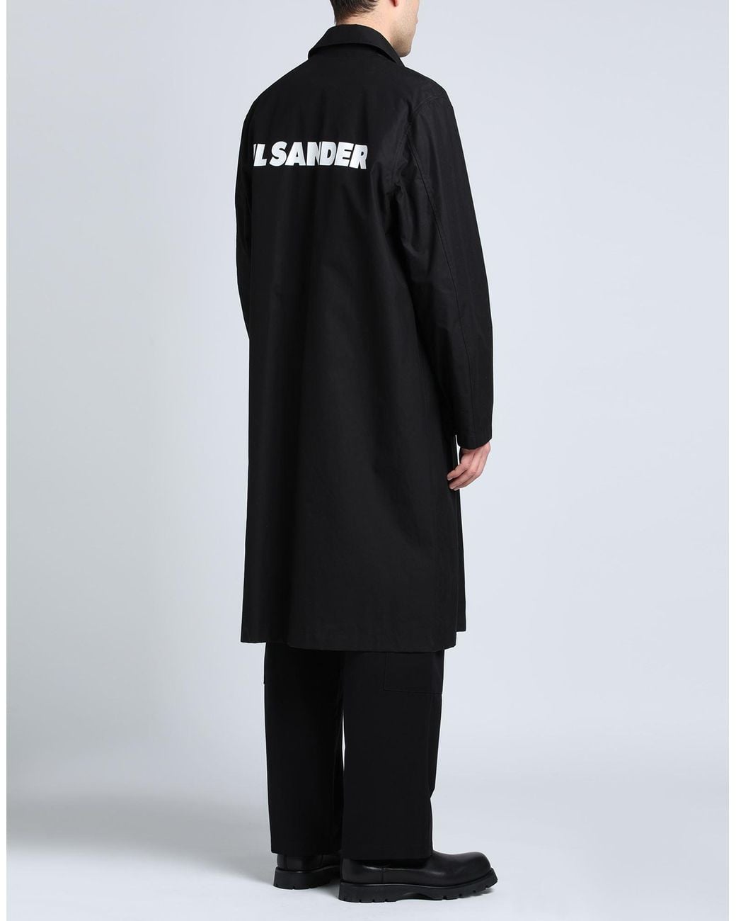 Jil Sander Black Overcoat & Trench Coat for men