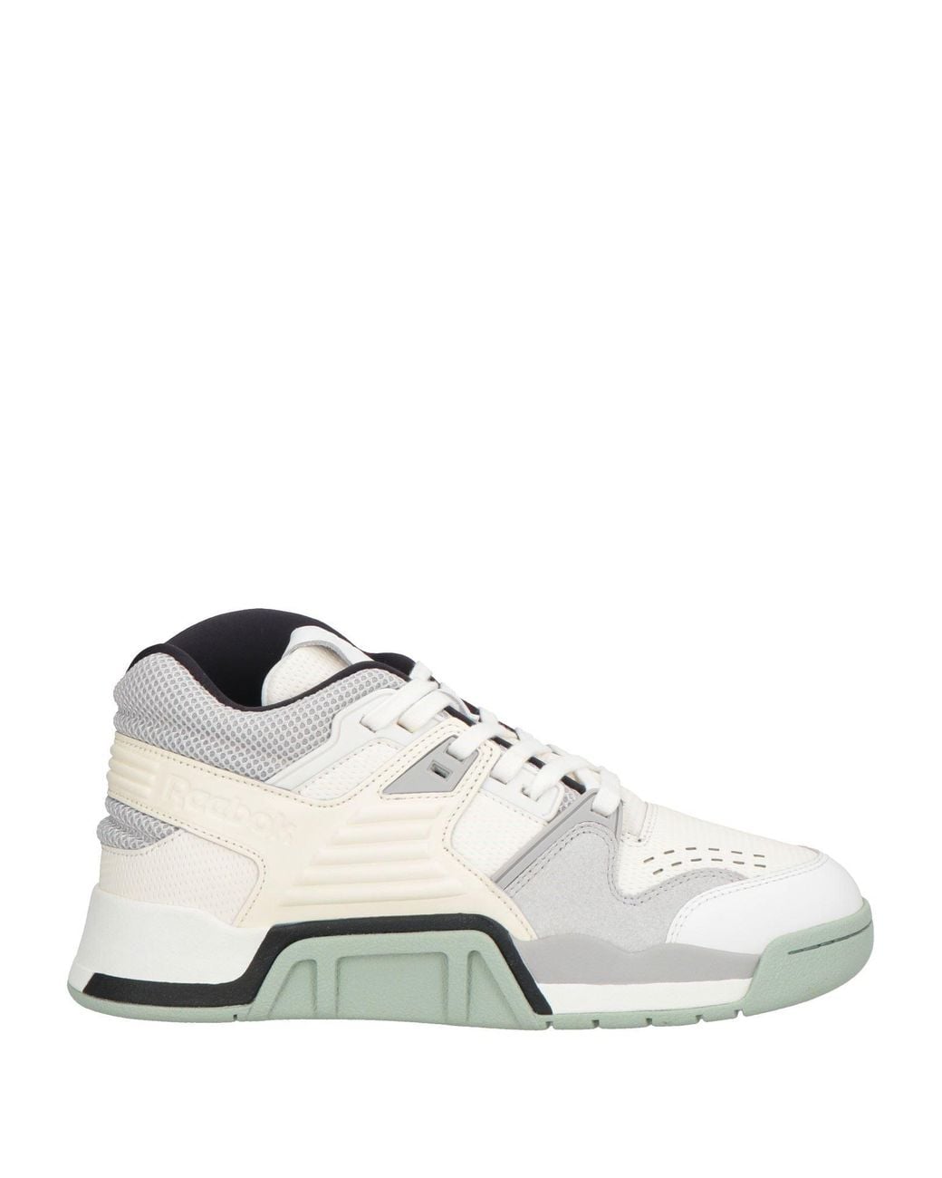 Reebok White Sneakers Leather, Textile Fibers for men