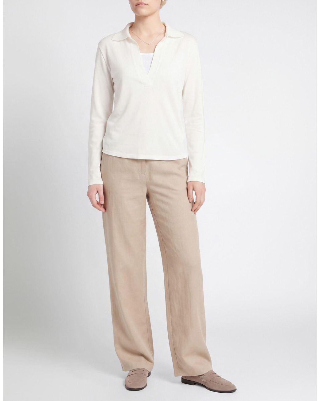 Dorothee Schumacher White Polo Shirt Hemp