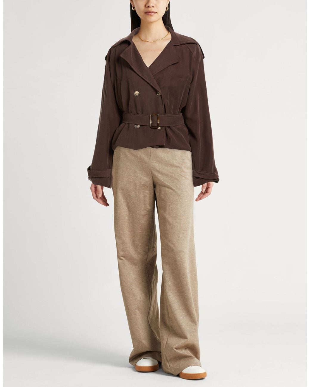 ViCOLO Brown Dark Jacket Viscose, Polyester