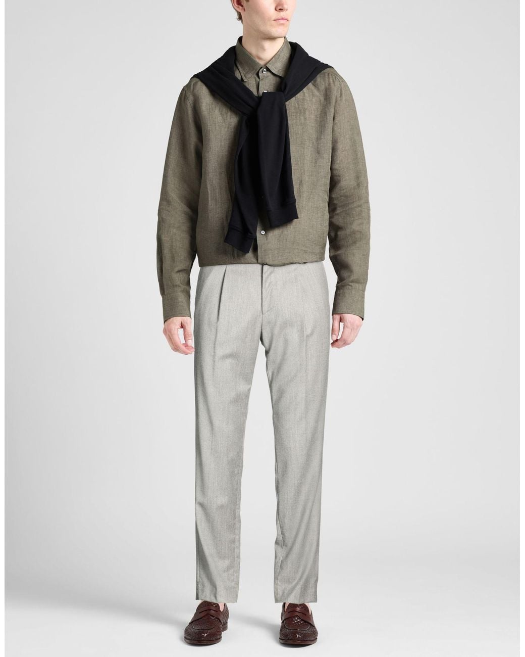 Lardini Gray Light Pants Wool, Cashmere, Elastane for men