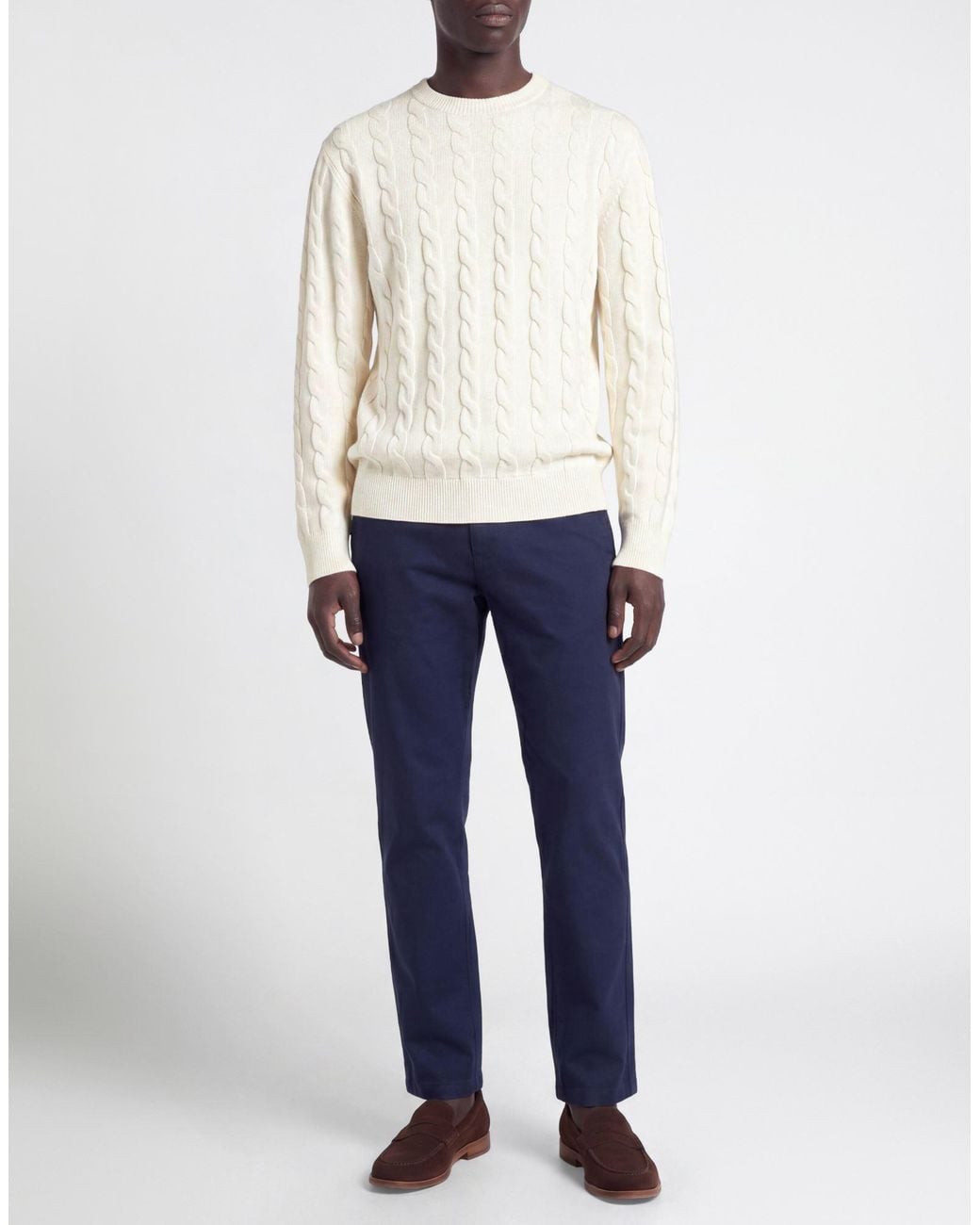 Cashmere Company White Sweater Wool, Cashmere for men