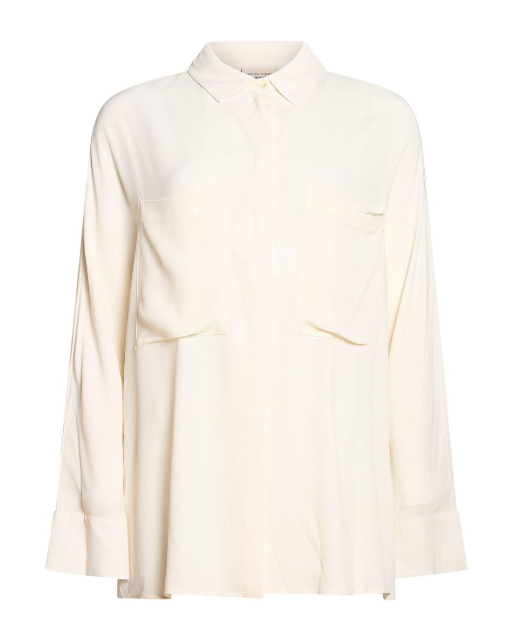 Semicouture Natural Ivory Shirt Acetate, Silk