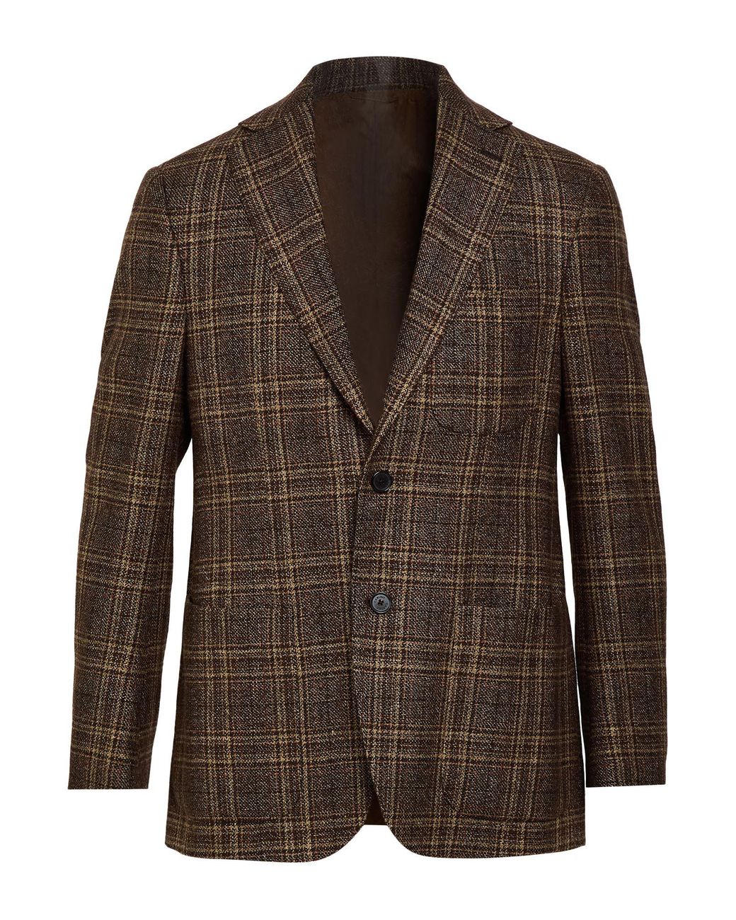 Caruso Brown Blazer Wool, Linen, Cashmere for men