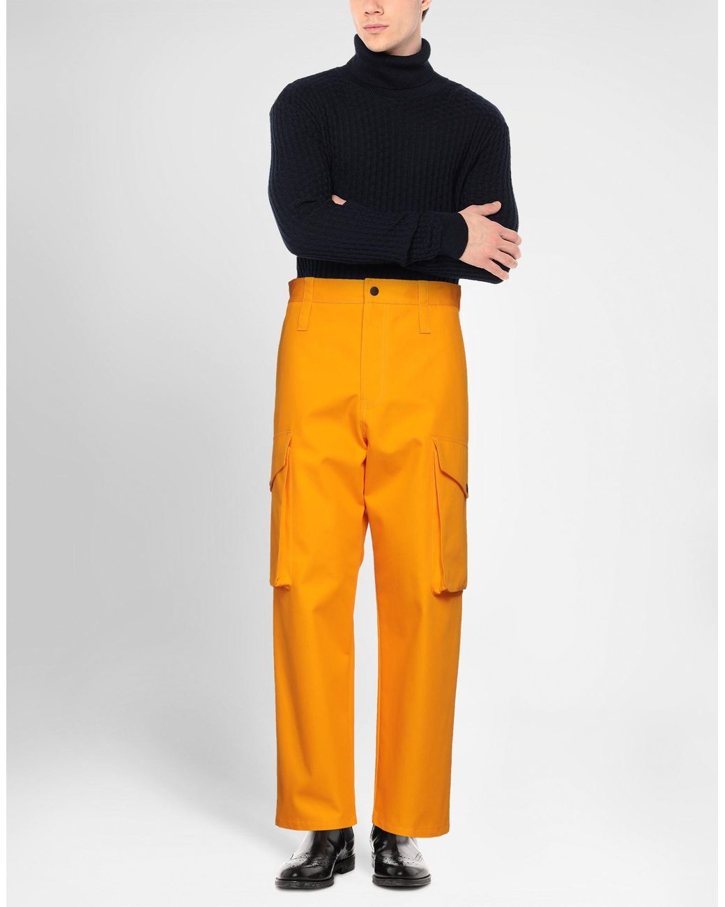 MSGM Orange Pants for men