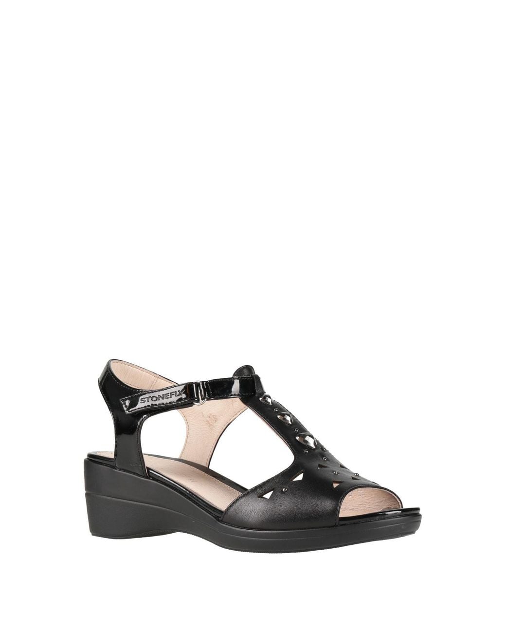 Stonefly Black Sandals Leather