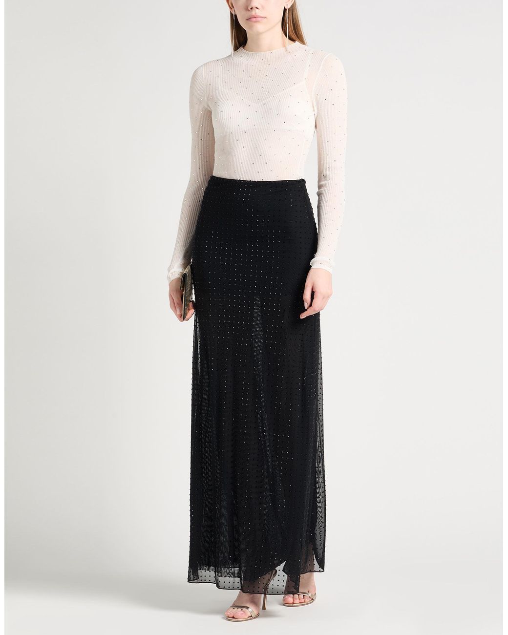 Pinko Black Maxi Skirt