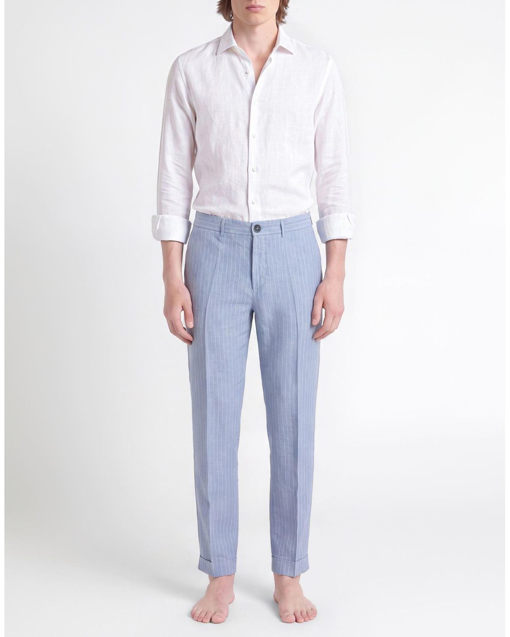 120% Lino Blue Sky Pants Linen for men