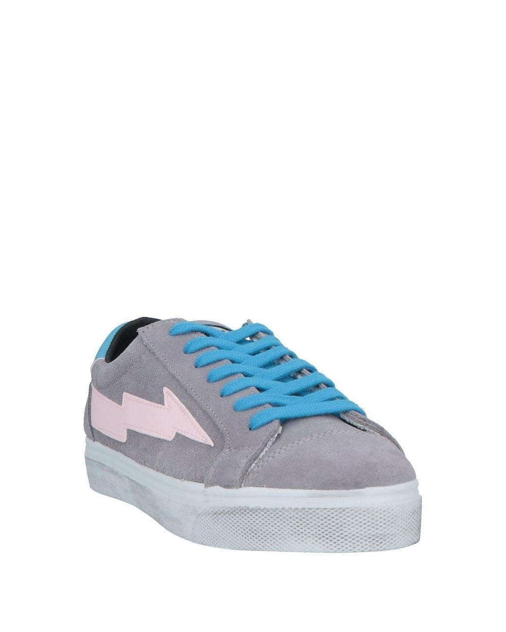 Sanyako Blue Sneakers Leather, Textile Fibers
