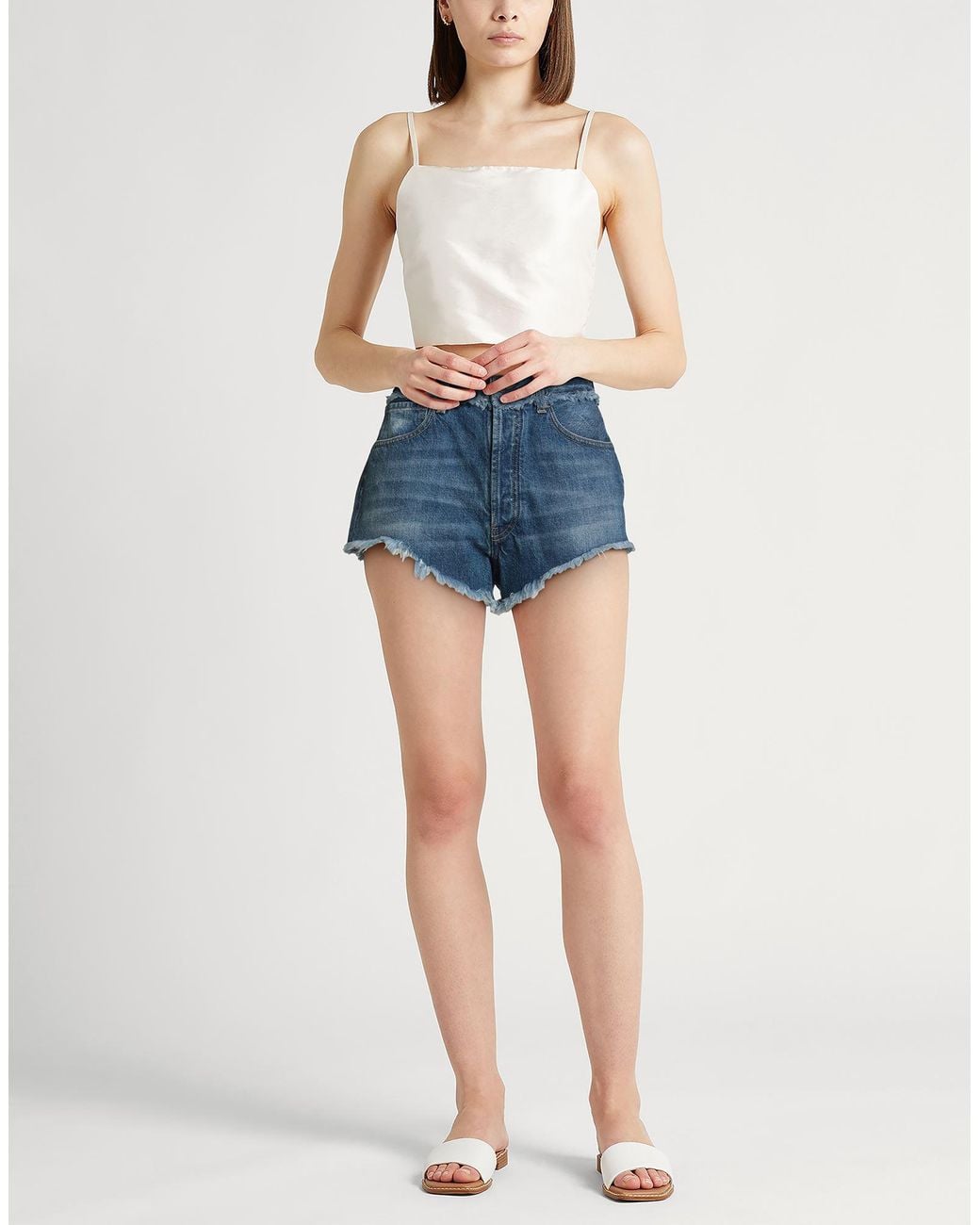 Alanui Blue Denim Shorts