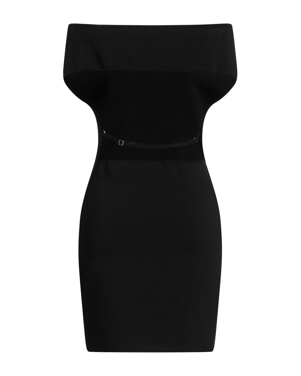 Jacquemus Black Mini Dress Viscose, Elastane