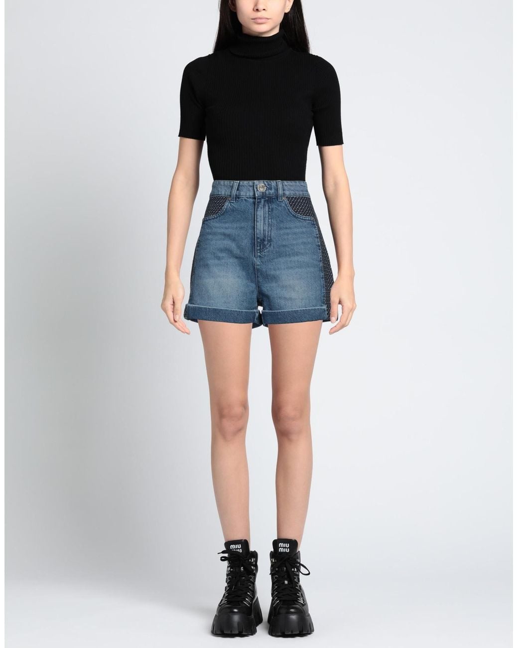 Pinko Blue Denim Shorts