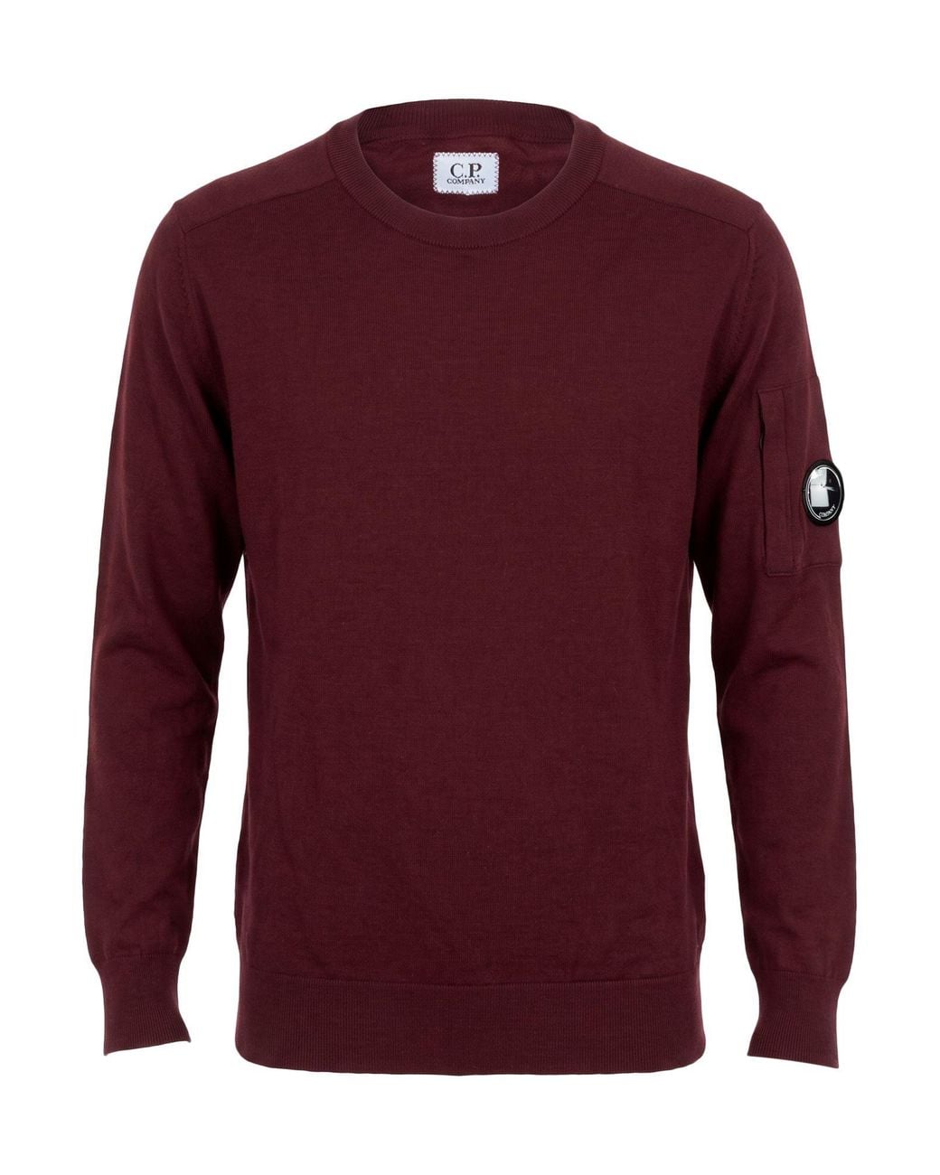 C P Company Red Sweater Virgin Wool, Polyester for men