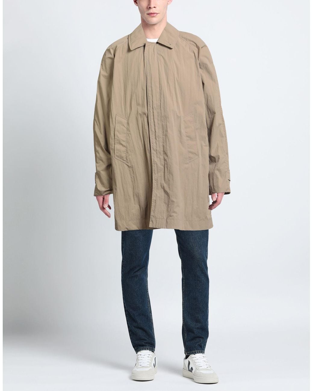 ADHOCONCEPT Natural Overcoats & Trench Coats for men